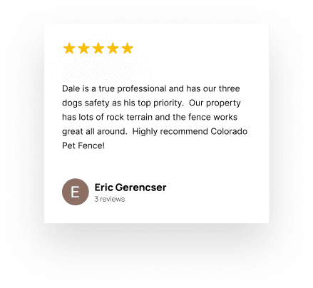 Colorado Pet Fence Five Star Review Testimonial From Google Reviews